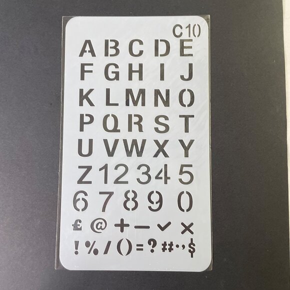 Reusable Art Planner Stencil Alphabets Numbers Explanations  Mixed Media Supplie - Picture 1 of 3